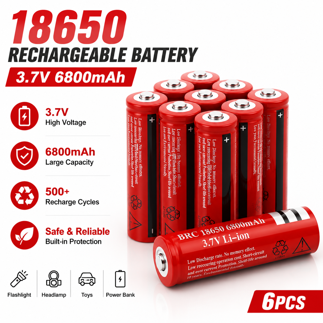 Vape Battery 18650 - 18650 3.7V Rechargeable Lithium Ion Battery