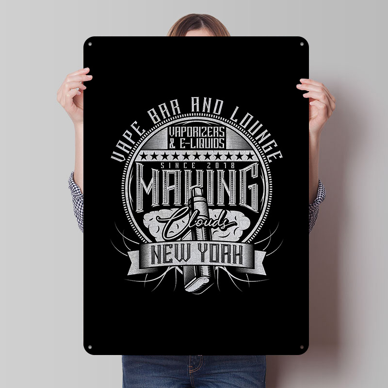 Vape Decoration - Vape Bar Tinplate Posters Customizable Wall