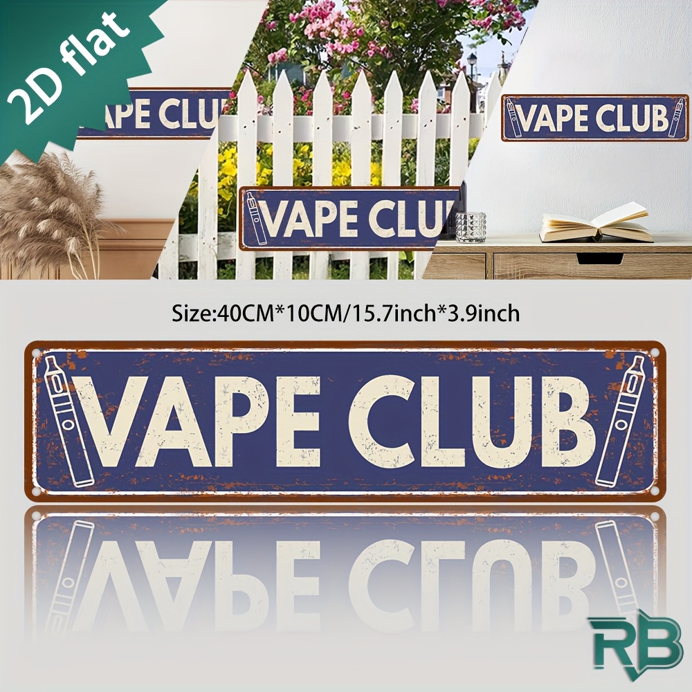 Vape Decoration - 2D Flat - Vintage Metal Sign