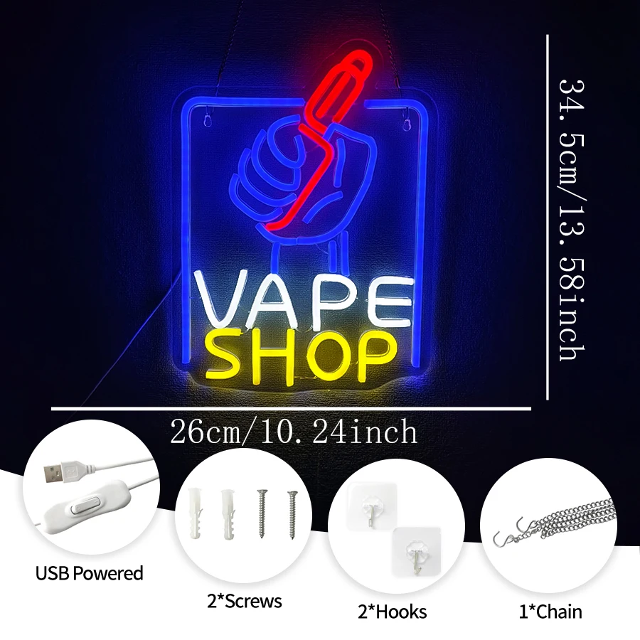 LED Neon Lights Business Windo - Vaping Store 评论和价格