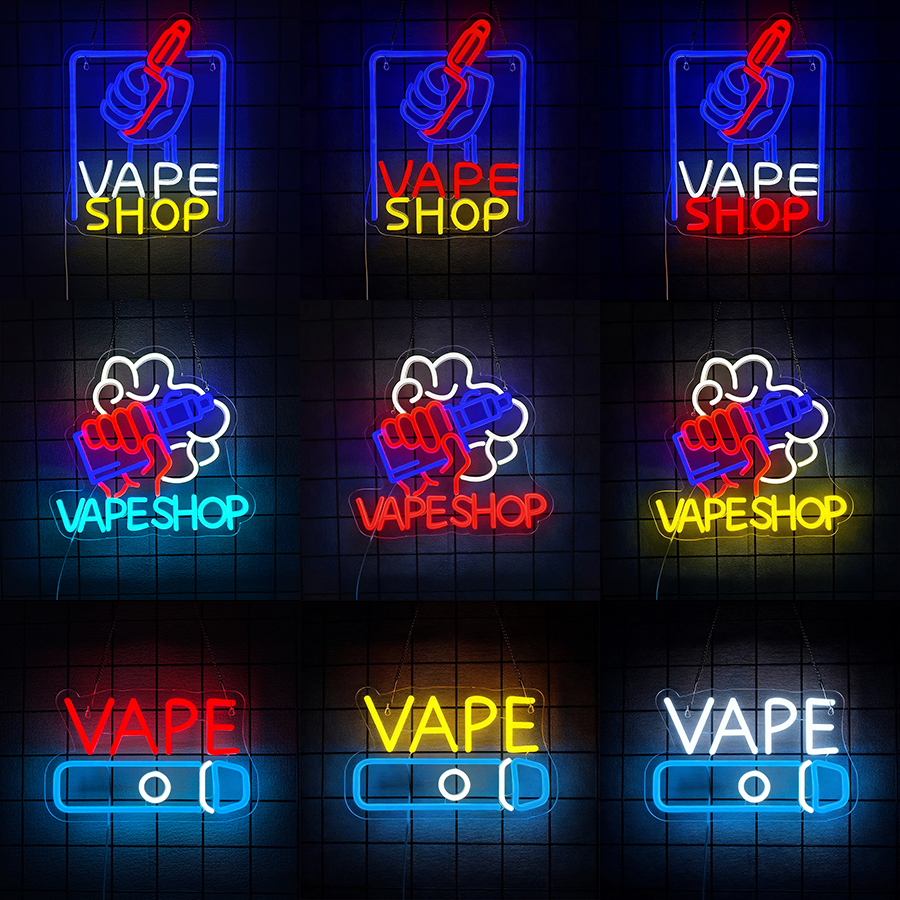 VAPE Shop Neon Sign for Smoke  - Vaping Store 评论和价格