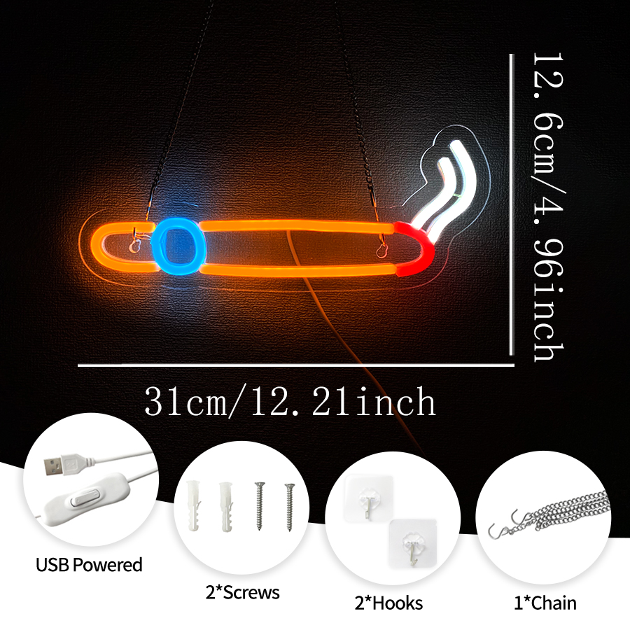 Smoke Neon Sign For Wall Decor - Vaping Store 评论和价格