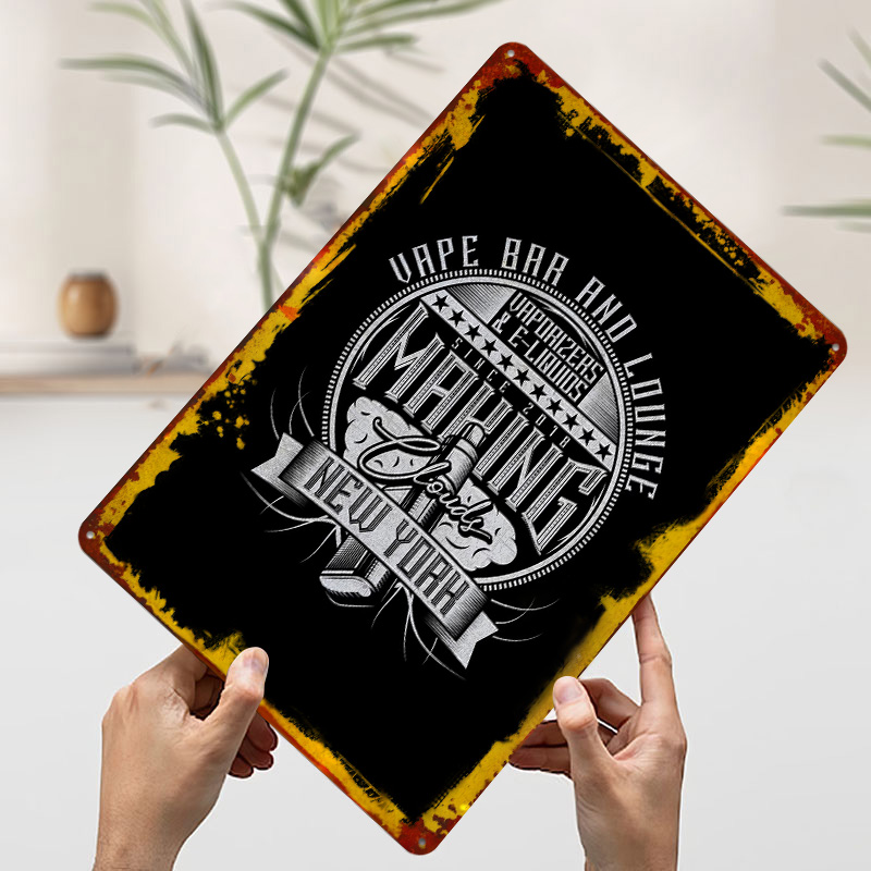 Vape Bar Tinplate Posters Cust - Vape Decoration 评论和价格