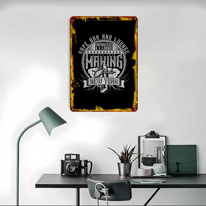 Vape Bar Tinplate Posters Cust - Vape Decoration 评论和价格