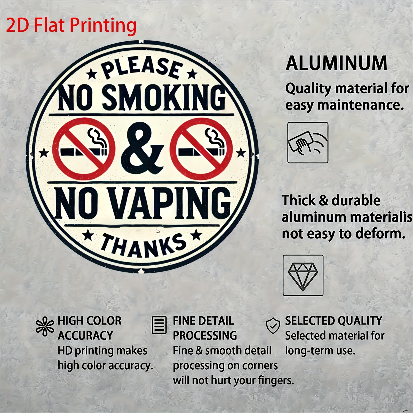 Tin Sign - Please No Smoking & - Vape Decoration 评论和价格