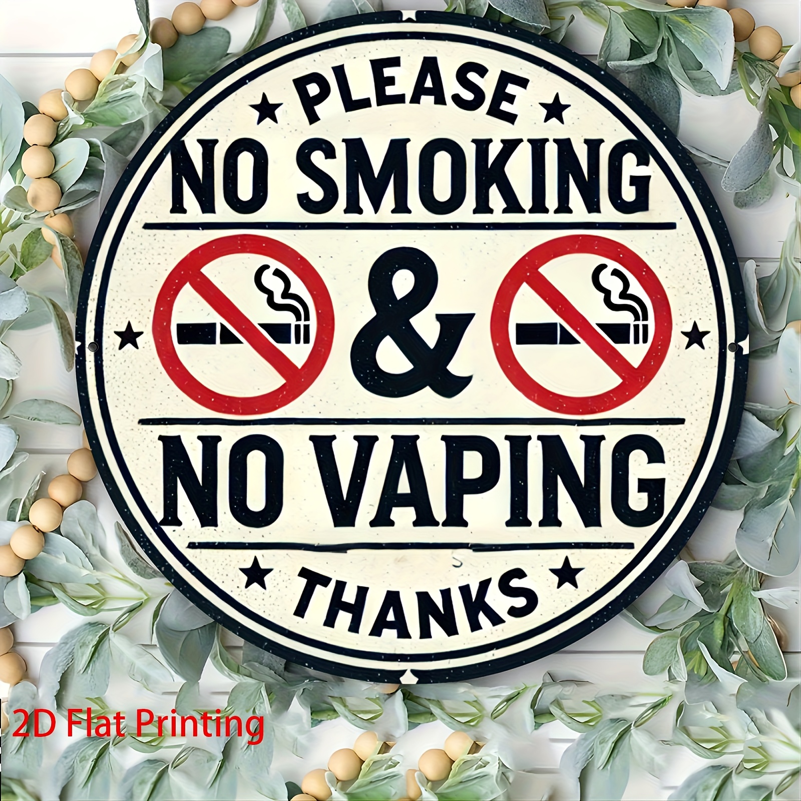 Tin Sign - Please No Smoking & - Vape Decoration 评论和价格