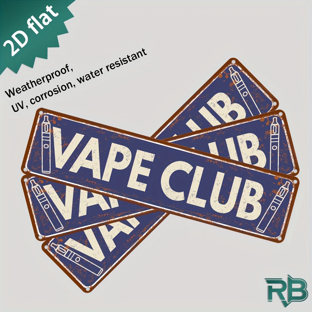 2D Flat - Vintage Metal Sign - - Vape Decoration 评论和价格