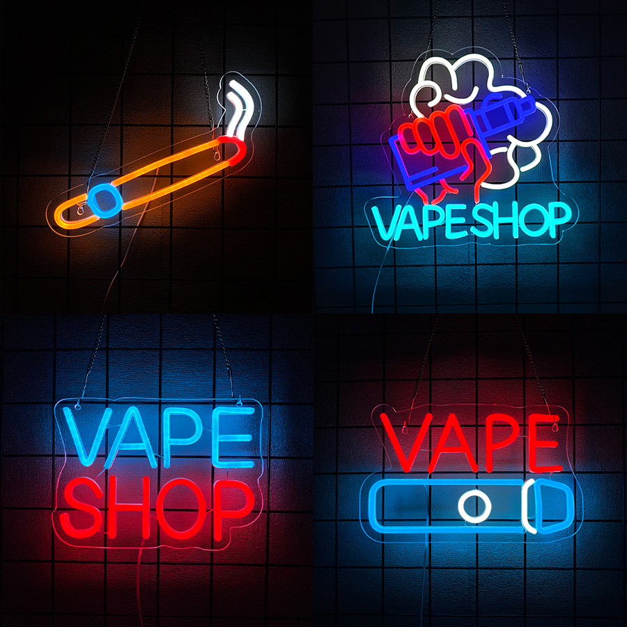 Smoke Series Neon Sign For Wal - Vaping Store 评论和价格